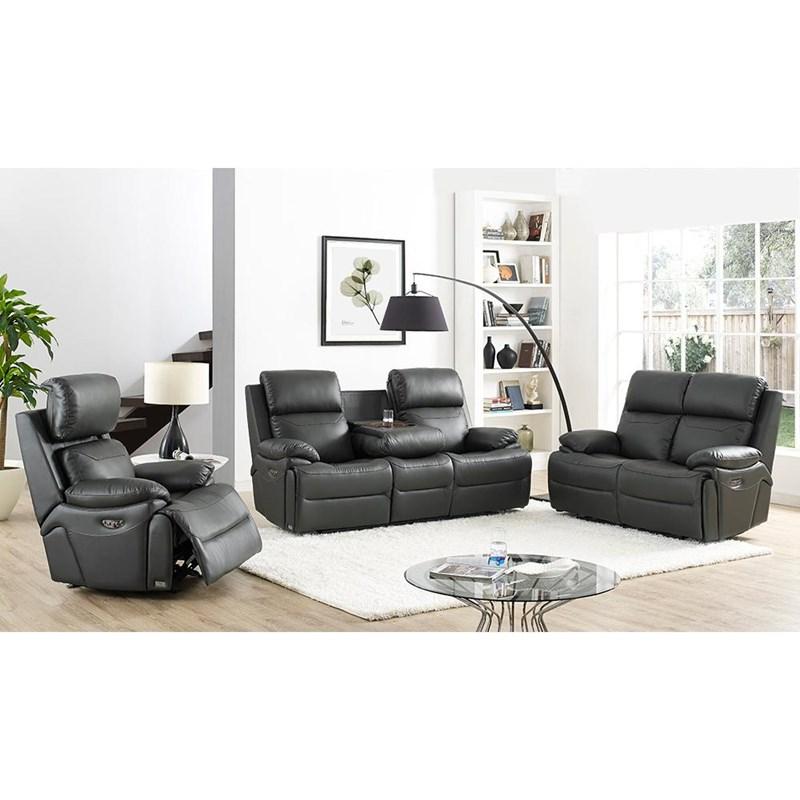 New York Power Leather Recliner