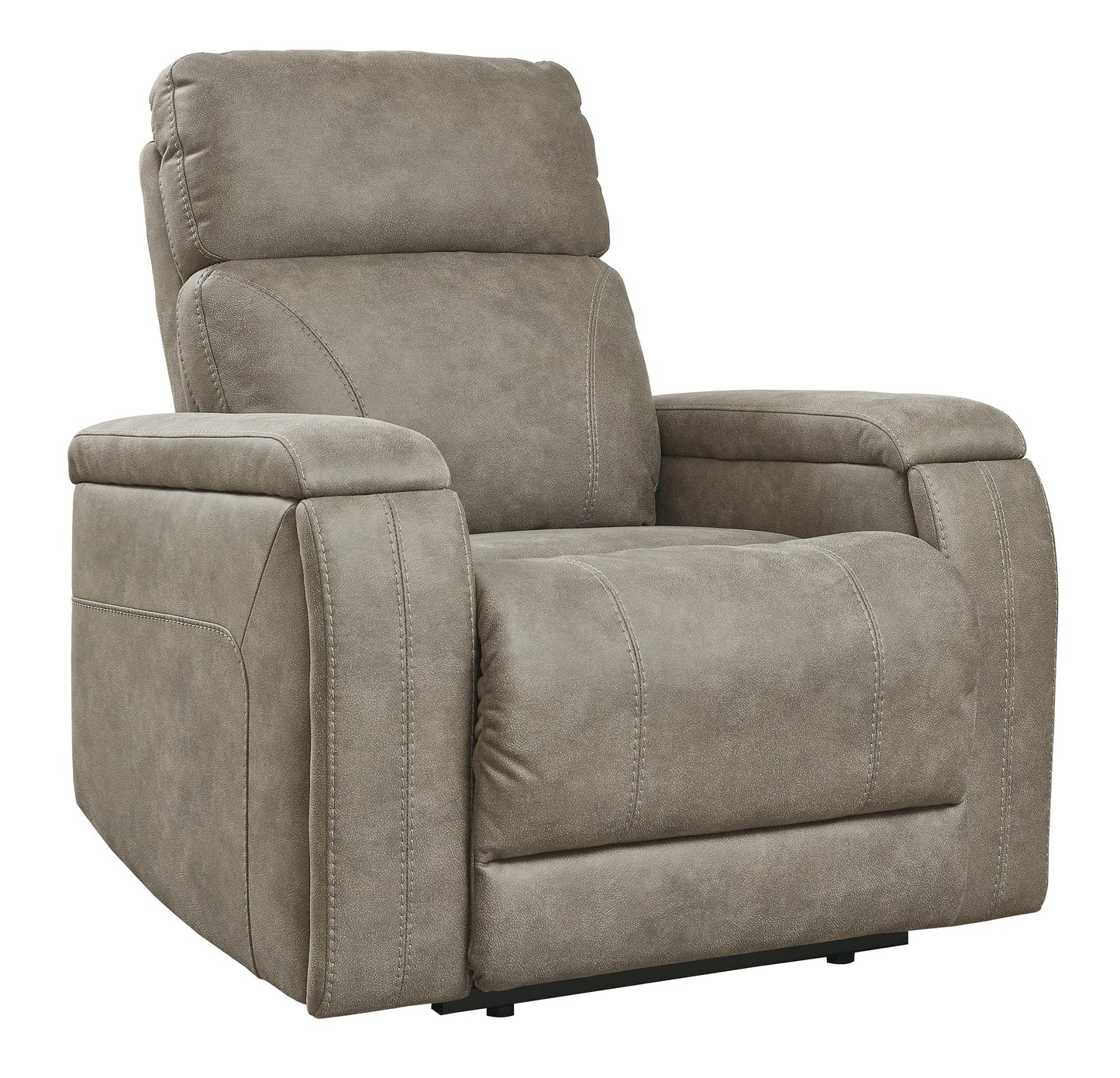 Rowlett Power Leather Look Recliner with adjustable headrest