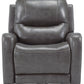 Galahad Power Leather Match Recliner with Wall Recline