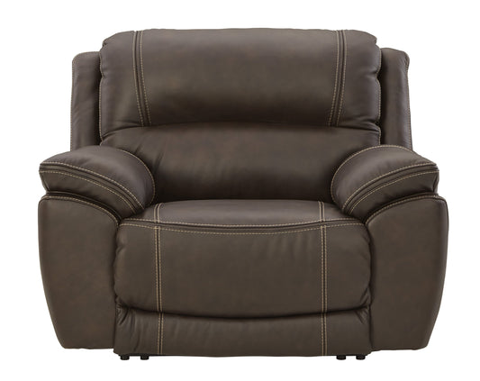Dunleith Power Leather Match Recliner with Wall Recline